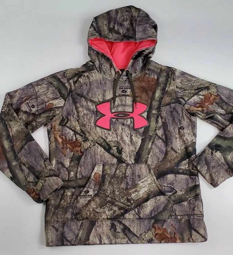 Under Armour Women's Med? Camo Pink Fleece Hoodie Breast Cancer Awareness