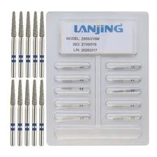 Dental Zirconia Diamond Bur Crown Cutter Z856/016M Round End Taper Medium Grit