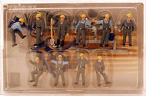 Figurines Preiser HO - 50 Personnages Travailleurs De Chantier - Peints - Occasion Très Bon état