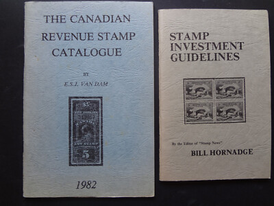 Canadian Revenue Stamp Catalog ESJ Van Dam 1982 1st edition plus 1 x other book