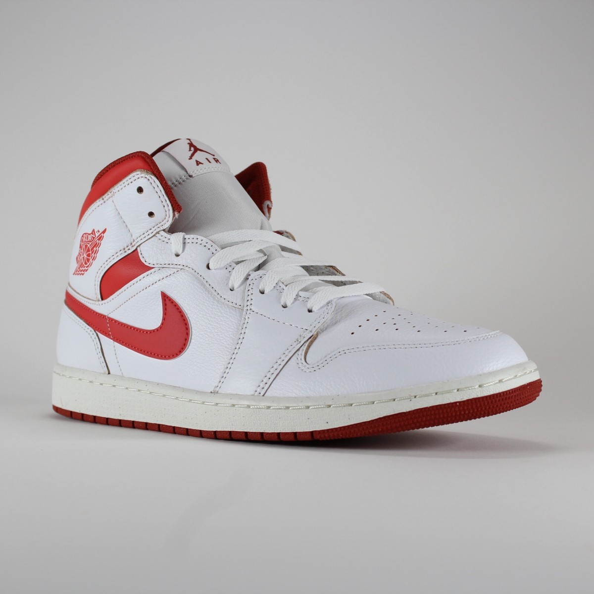 Nike Air Jordan 1 Mid SE 'White Dune Red' FJ3458-160 Men's Size
