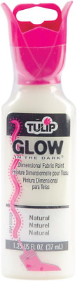 Dimensional Fabric Paint 1-1/4 Ounces-Glow in the Dark-Natural