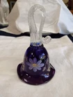 Fenton Royal Purple Colonial Scroll Bell, LE #267 Historic Collection, Don F Sig