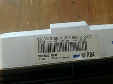 Vw Phaeton 3d Tachoinstrument Cluster 32 V6 260kmh 3d0920881e Rb4