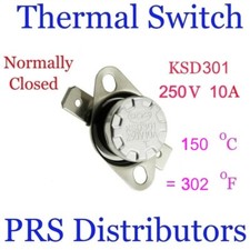 KSD301 10A 250V 150 C 302 F Thermostat Temperature Switch Thermal control Switch