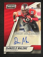 2022 Panini Thread Auto Football Card DeAngelo Malone RC #TH-DEM Mint Range KB