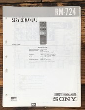 Sony RM-724 Remote Control Service Manual Original 