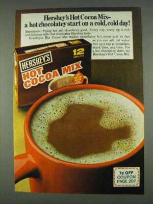 1978 Hershey's Hot Cocoa Mix Ad - Cold, Cold Day