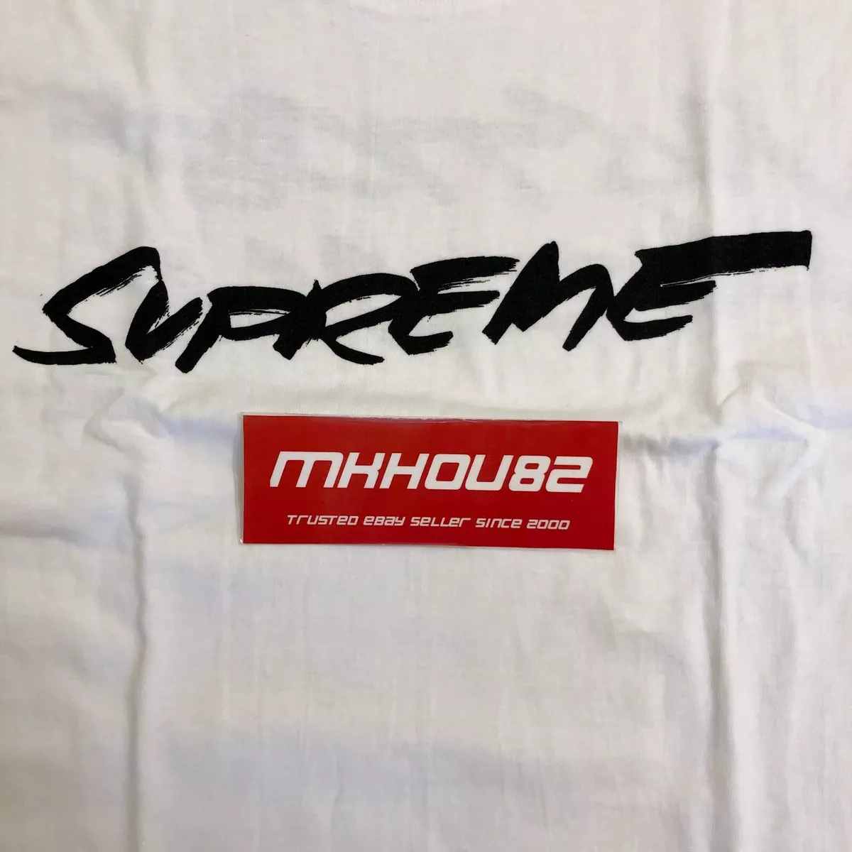 futura logo tee supreme L size BLACK