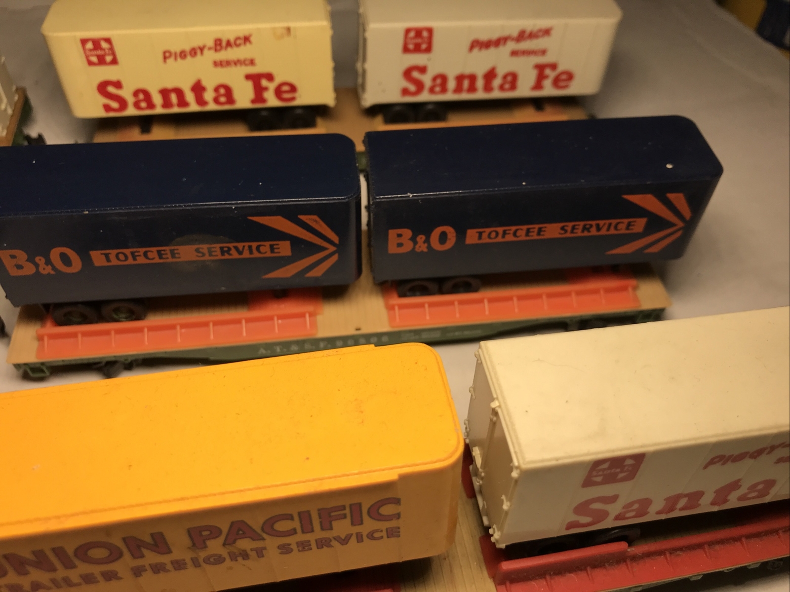 HO Scale Train Flat Car W/Cable Reel LoadSouthern AT&SF VINTAGE TYCO