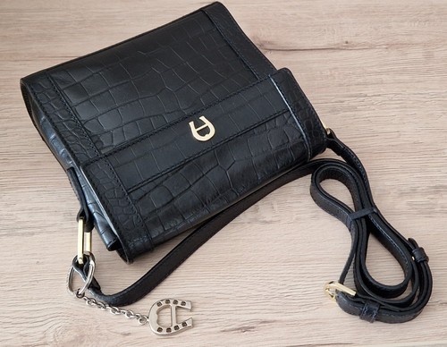 Aigner Damenhandtasche, Echt Leder, Krokoprägung, 19 x 16 x 8 cm, neuwertig - Bild 4 von 8