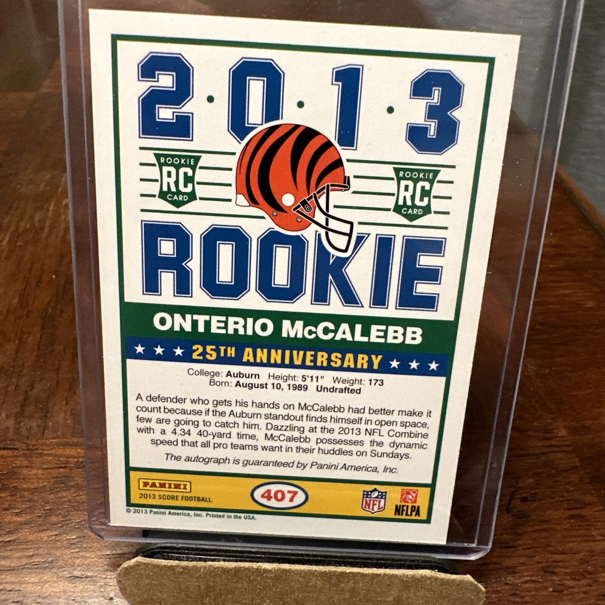 2013 Score Rookie Signatures #407 Onterio McCalebb | eBay
