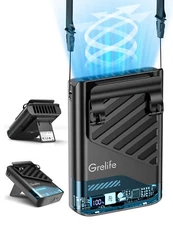 Portable Waist Fan 5 Speed Rechargeable Personal Clip Fan Neck fan for Outdoor