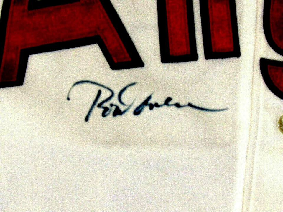 ROD CAREW CALIFORNIA ANGELS HOF SIGNED AUTO VINTAGE RAWLINGS PRO HOME JERSEY JSA - Image 2 of 4