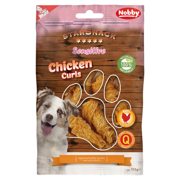 Nobby Starsnack Sensitive Chicken Curls 113 G, Hundesnack, Uvp 7,99 Eur, Neu-image