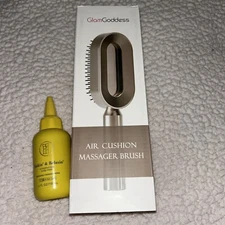 GlamGoddess Rose Gold Air Cushion Massager Brush & Maskin & Relaxin Scalp Mask