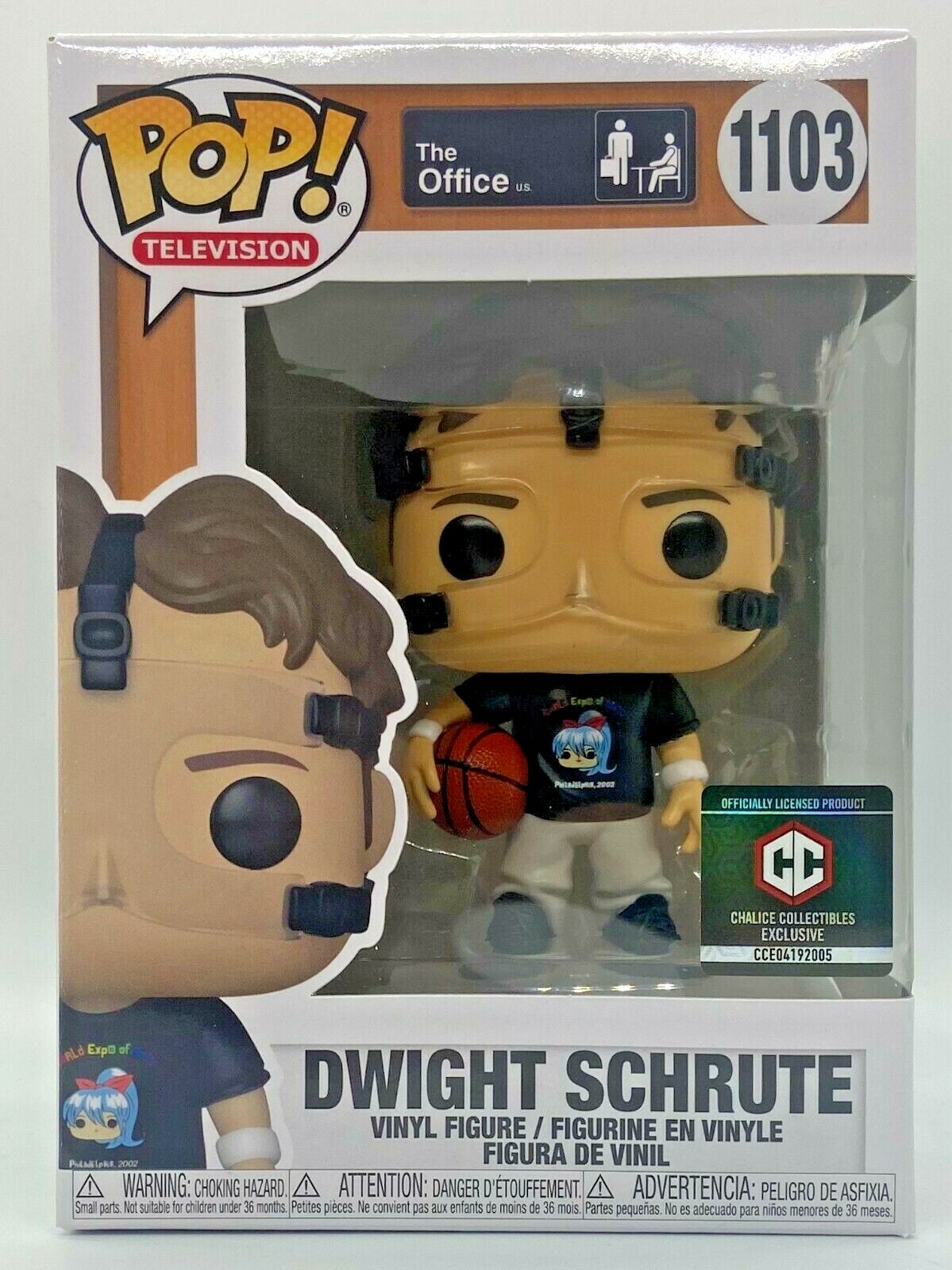 Funko Pop Dwight Schrute Basketball The Office #1103 Chalice Exclusive In Hand