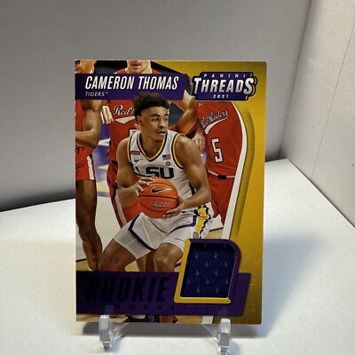 2021 PANINI THREADS CAMERON THOMAS /99 BLUE ROOKIE PATCH