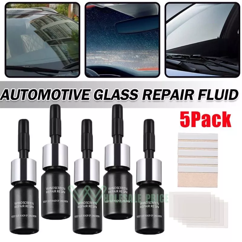 5-Pack Auto Glass Nano Repair Fluid Car Windshield Resin Crack Tool Kit Crack US