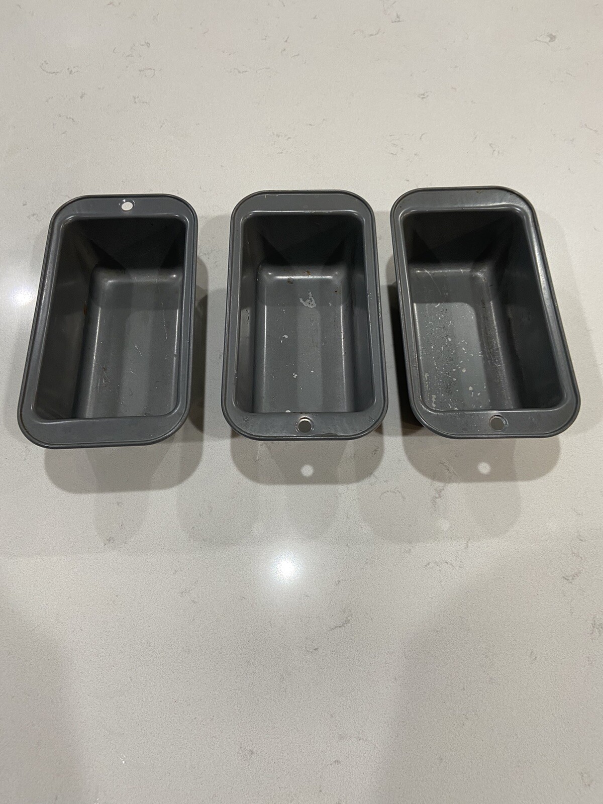 3 Ekco Mini Loaf Pans, NonStick Baking Bread Pan, Carbon Steel 3” X