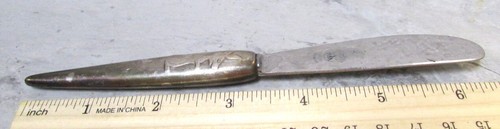 Cuchillo mantequilla utensilio Wellner Alemania vintage con diseño de conejo en relieve, genial - Imagen 5 de 5