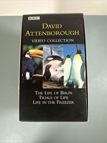 BBC David Attenborough video collections official VHS tape set Sealed Box Damage - Foto 8 di 11