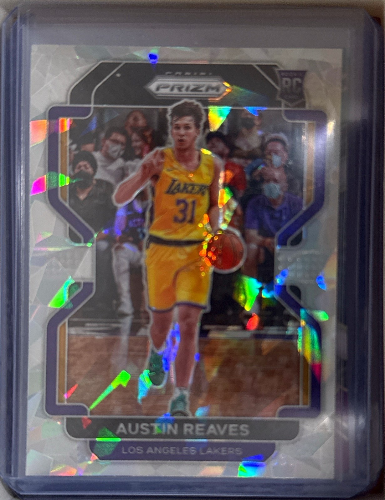 2021-22 Panini Prizm Austin Reaves Rookie #165 Cracked Ice Prizm (RC)