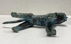 Unsigned Vintage Modernist Jaguar Bronze Sculpture Spotted Feline Statue 9x7 — photo 7