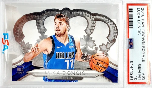 📈 PSA 10 LUKA DONCIC RC POP 85📈 2018-19 CROWN ROYALE #63 ROOKIE GRADED LAKERS