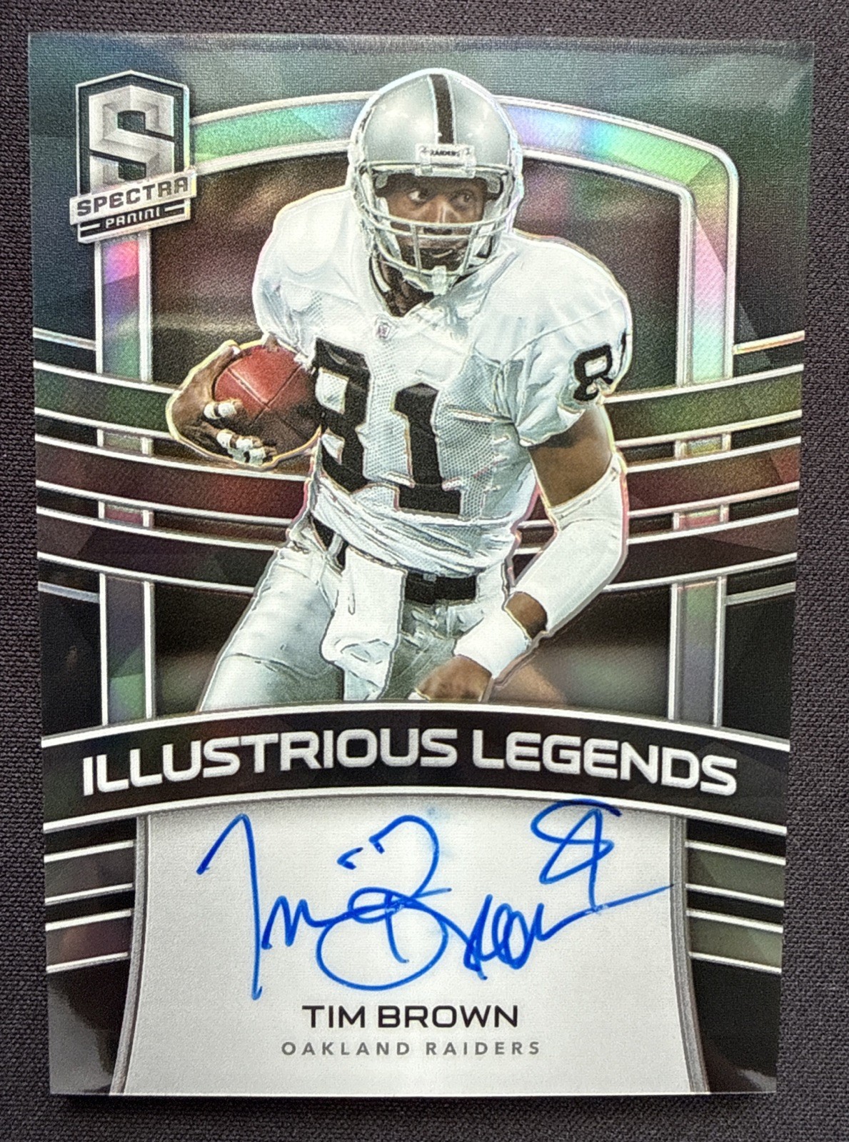 2021 Panini Spectra - Tim Brown - Illustrious Legends Auto /50 🦐 RAIDERS HOF