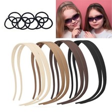 8X Flex Plastic Comfortable Hairbands 20Pcs Black Hair Ties Set for Women Girl