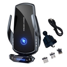 Wireless Car Charger Mount Automotive Electric Induction 15W Fast Black