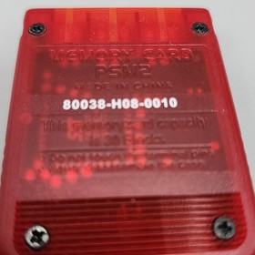 Memory Card 2 for Playstation 2 PS2 NYKO PSM2 Clear Red - Tested