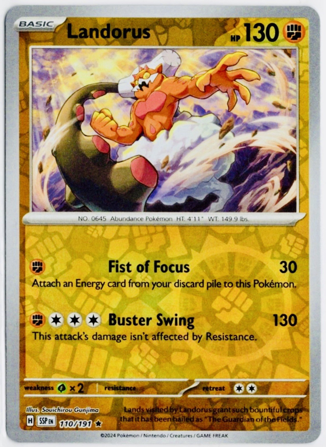 Pokemon Surging Sparks Reverse Holo 110/191 Landorus