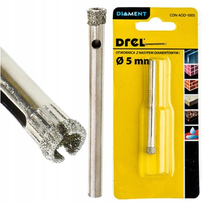 DRILLING DIAMOND CORRECTION 5mm FOR GLASS GRESH BRICKS WET DRILLING