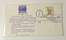 July 4, 1776 Declaration of Independence 1976 First Day Issue Philadelphia PA