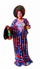 Women’s African Multi-Color Kaftan Dress with Matching Headwrap One Size — photo 2