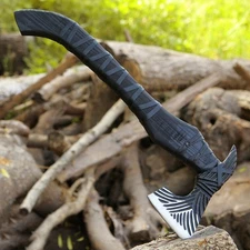 Handmade High Carbon steel Viking Axe Bla Wood Handle Hunting Camping Outdoor