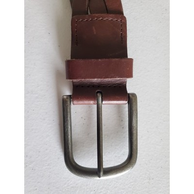 Banana Republic Womens Brown Genuine Leather Braided Belt  display picture 3