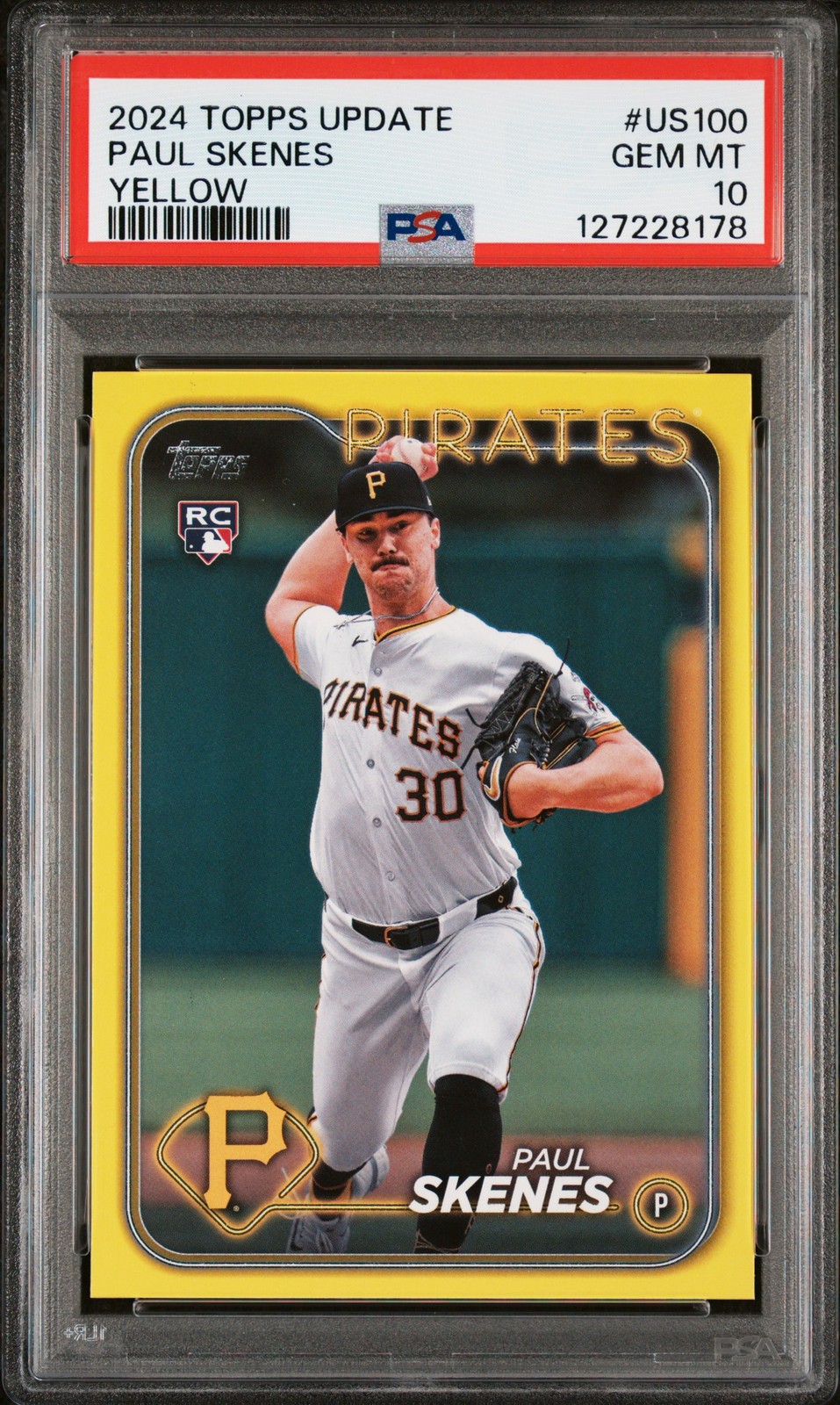 2024 TOPPS UPDATE YELLOW #US100 PAUL SKENES PSA 10