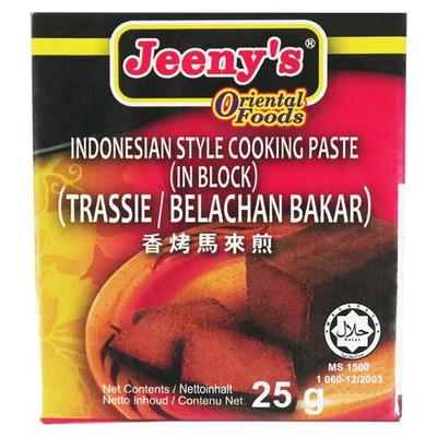 Jeeny´s Garnelenpaste Trassie in Block 25g Indonesian Style Belachan Bakar