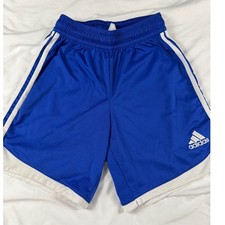 Boys Adidas Shorts Blue Athletic Athleisure Elastic Drawstring Size Small Sporty