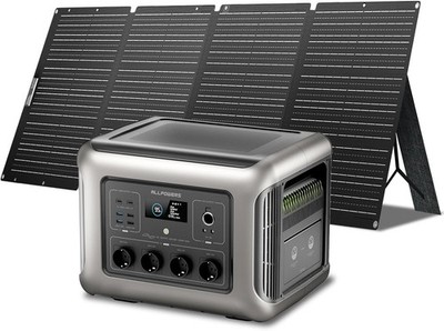 ALLPOWERS LiFePO4 Powerstation 2500W Solargenerator 1920Wh mit 200W Solarpanel