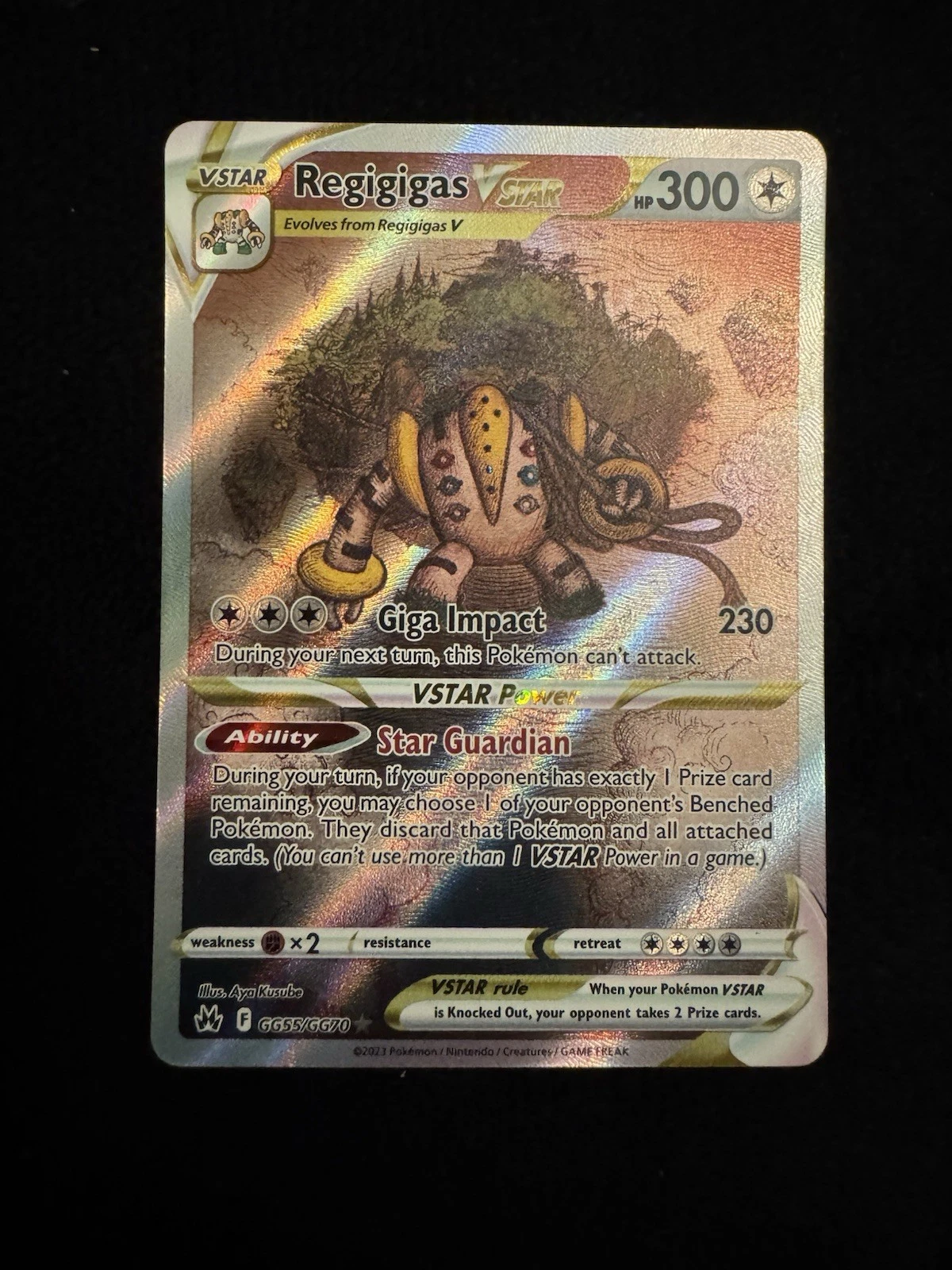 2023 Pokemon TCG Crown Zenith Regigigas VSTAR Ultra Rare Holo Card GG55/GG70. 🔥