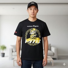 Hanshin Tigers Shirt Adult Black Osaka Japan Baseball Mascot NPB Mens