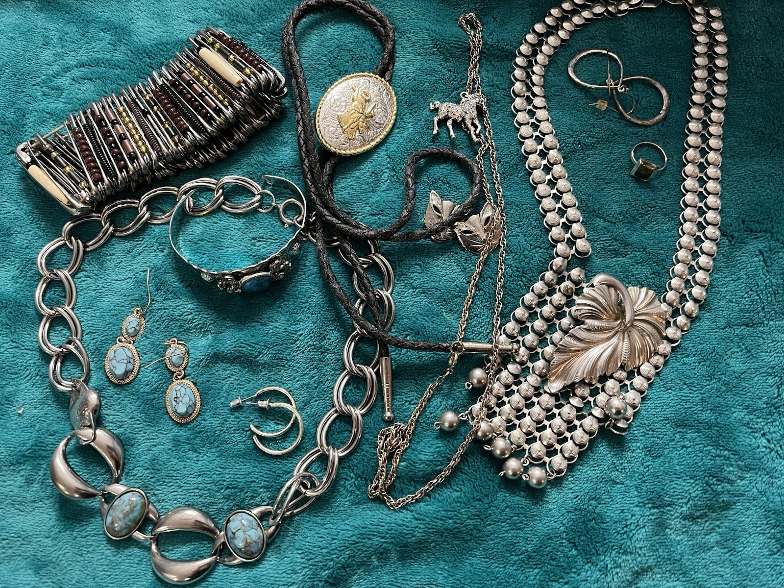Jewelry Lot Necklaces Pins Bracelets Earrings Pendants Vintage Boho Southwest