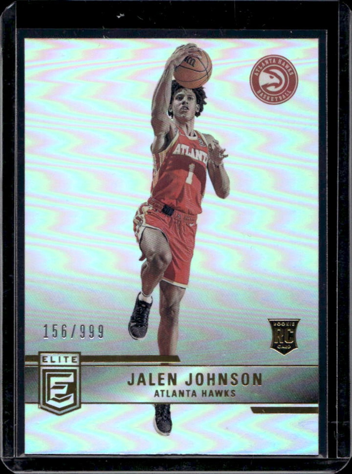 2021-22 Donruss Elite Jalen Johnson RC Rookie #156/999 Hawks