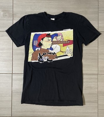 FLCL Fooly Cooly Anime T Shirt Manga Graphic Black Guitar Y2K VTG Size Small