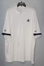 Dallas Cowboys Nike Dri Fit Polo Shirt Men White 2XL NFL Football Performance