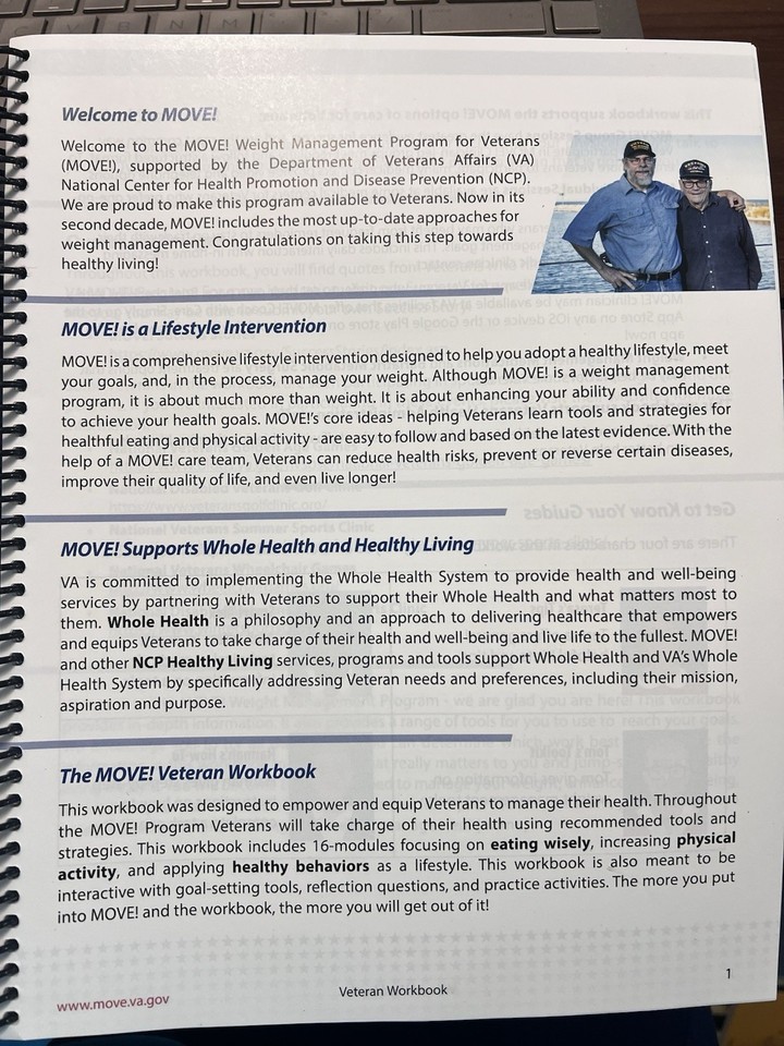 Move! Weight Management Program For Veterans, Veteran Workbook | eBay